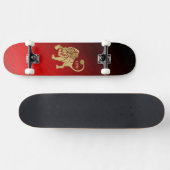 Magnificent Red Leo Zodiac Skateboard (Horizontal)