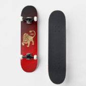 Magnificent Red Leo Zodiac Skateboard (Vorderseite)