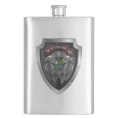 Magnificent Winged 75. Ranger Regimental Scroll Flachmann (Vorderseite)