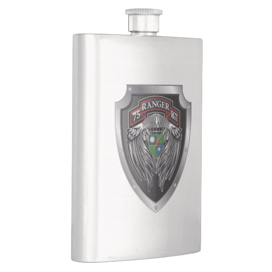 Magnificent Winged 75. Ranger Regimental Scroll Flachmann (Rechts)