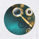 Magnifier in Steampunk Style Etiketten (Design 2)