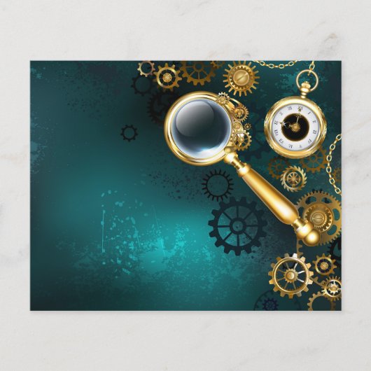 Magnifier in Steampunk Style Flyer (Vorne)