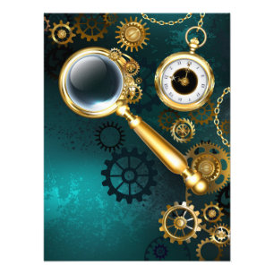 Magnifier in Steampunk Style Fotodruck