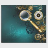 Magnifier in Steampunk Style Geschenkpapier (Flach)
