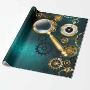 Magnifier in Steampunk Style Geschenkpapier