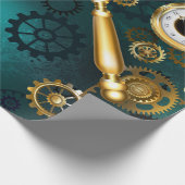 Magnifier in Steampunk Style Geschenkpapier (Ecke)