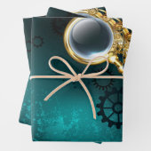 Magnifier in Steampunk Style Geschenkpapier Set (Beispiel)