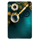 Magnifier in Steampunk Style Magnet (Vertikal)