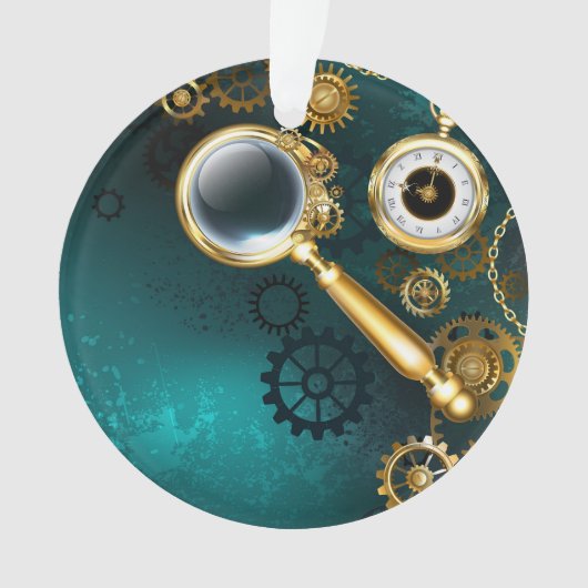 Magnifier in Steampunk Style Ornament (Vorderseite)