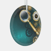 Magnifier in Steampunk Style Ornament Aus Glas (Vorderseite Rechts)
