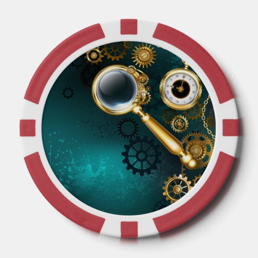 Magnifier in Steampunk Style Pokerchips (Vorderseite)