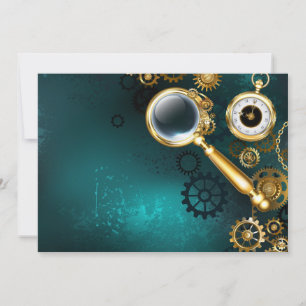 Magnifier in Steampunk Style Save The Date