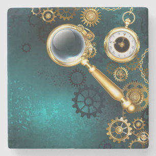 Magnifier in Steampunk Style Steinuntersetzer
