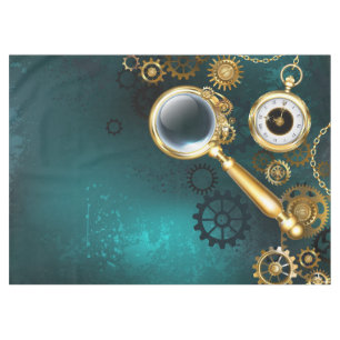 Magnifier in Steampunk Style Tischdecke