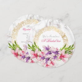 Magnoilia Blume Wasserfarben am Marble Bridal Tee Einladung