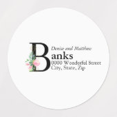 Magnolia-Adressetikett Etiketten (Design 1)