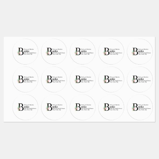 Magnolia-Adressetikett Etiketten (Blatt)