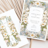 Magnolia Art Nouveau Wedding Einladung
