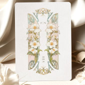 Magnolia Art Nouveau Wedding Einladung