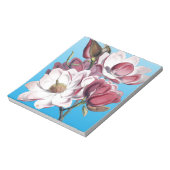 Magnolia auf blau notizblock (Rotiert)