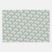 Magnolia auf Grün Geschenkpapier Set (Vorderseite 2)