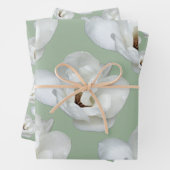 Magnolia auf Grün Geschenkpapier Set (Beispiel)