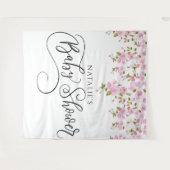 Magnolia Babydusche Hintergrund Wandteppich (Vorderseite (Horizontal))