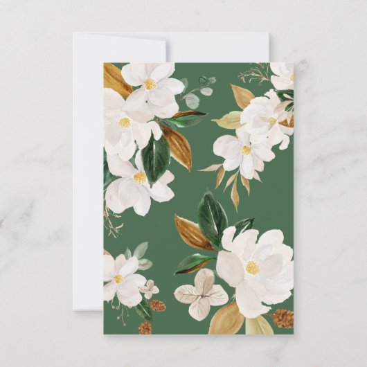 Magnolia Beerdigung Danke, Beileid Mitteilungskarte (Rückseite)