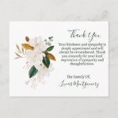 Magnolia Beerdigung Danke, Beileid Postkarte (Vorderseite)