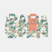 Magnolia & Berry Green Floral Holiday Geschenkschachtel (Ungefaltet)