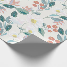 Magnolia & Berry Ivory White Floral Geschenkpapier