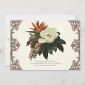 Magnolia Bird of Paradise Tropical Floral Orange Einladung (Rückseite)