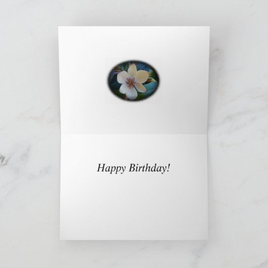 Magnolia Birthday Card Karte (Innenseite)