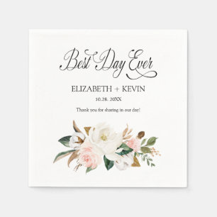 Magnolia Bläserner Tag Beste Hochzeit Serviette