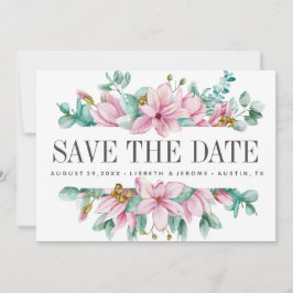 Magnolia Bloom Floral WEDDING Foto Save the Date