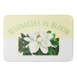 Magnolia Bloom | Gelb und Weiß Badematte