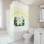 Magnolia Bloom | Gelb und Weiß  Duschvorhang (Beispiel)