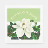 Magnolia Bloom | Grünbuch Napkin Serviette (Vorderseite)