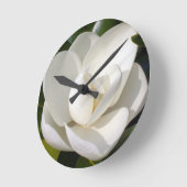 Magnolia Bloom Runde Wanduhr (Winkel)