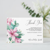Magnolia Bloom | Rustic Floral Wedding Vielen Dank Dankeskarte (Stehend Vorderseite)