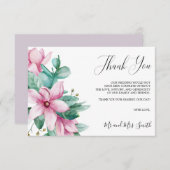 Magnolia Bloom | Rustic Floral Wedding Vielen Dank Dankeskarte (Vorne/Hinten)