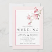 Magnolia Bloom Wedding Einladungen (Vorderseite)