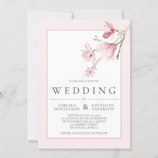 Magnolia Bloom Wedding Einladungen