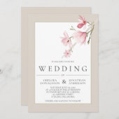 Magnolia Bloom Wedding Einladungen (Vorne/Hinten)
