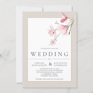Magnolia Bloom Wedding Einladungen
