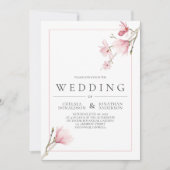 Magnolia Bloom Wedding Einladungen (Vorderseite)