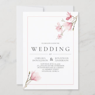 Magnolia Bloom Wedding Einladungen