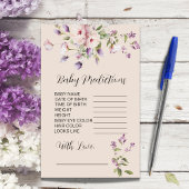 Magnolia Blooms Baby Shower Predictions Game