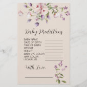 Magnolia Blooms Baby Shower Predictions Game (Vorderseite)