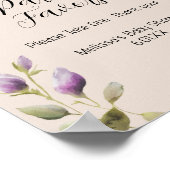 Magnolia Blooms Gastgeschenk Sign Poster (Ecke)